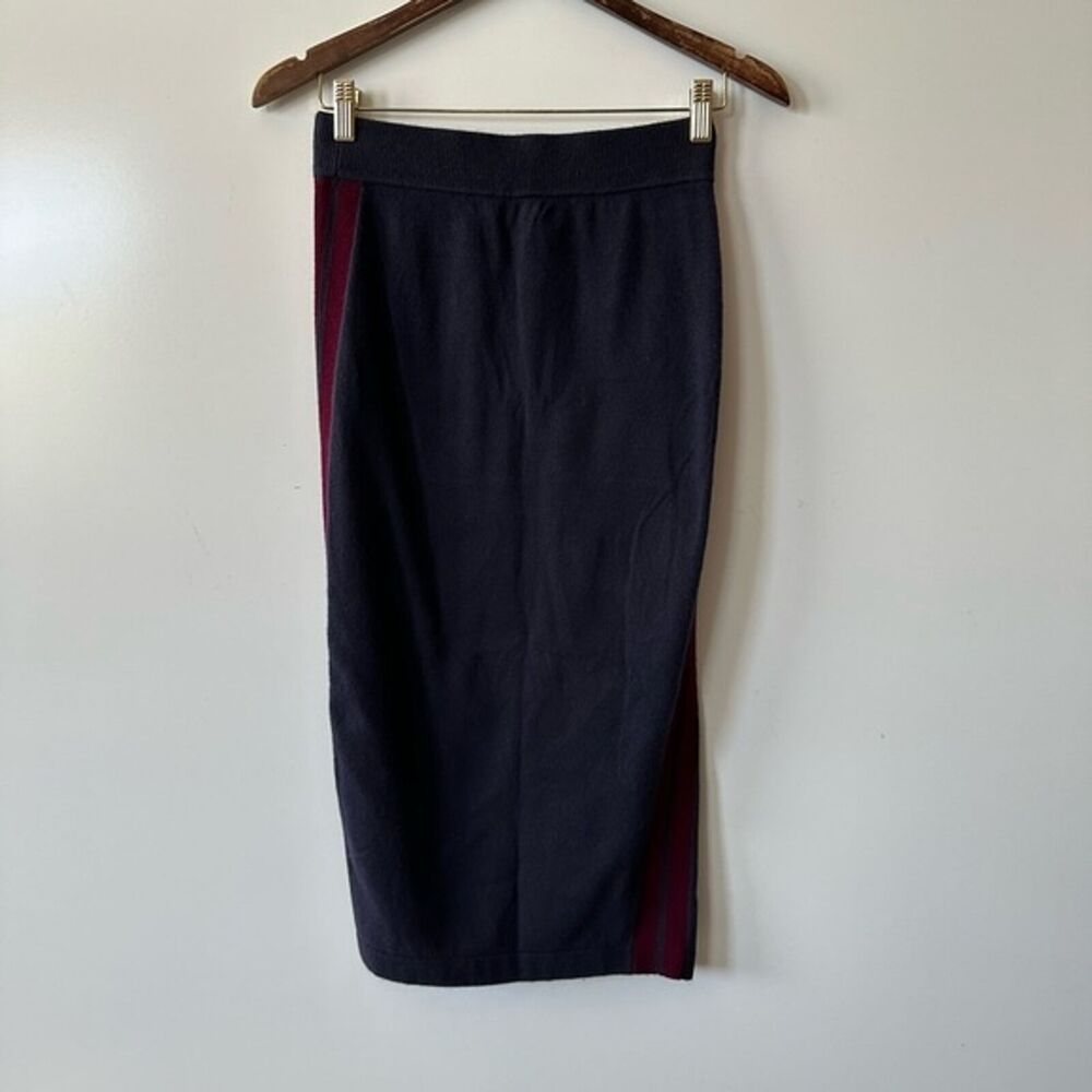 n:Philanthropy Tokyo Navy Blue Stripe Midi Skirt size Small - Picture 8 of 11